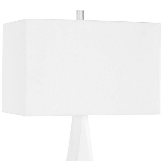 Uttermost® Mayme Matte White Table Lamp with Crystal Accent-4