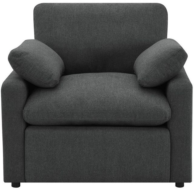 Coaster® Collins Dark Gray Upholstered Power Recliner Chair-2