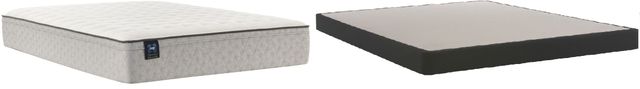 Sealy® Essentials™ Spring Deaton II Innerspring Faux Euro Top Soft Twin XL Mattress and Foundation Set-0