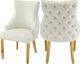 Meridian Furniture Tuft White Velvet Dining Chair-1