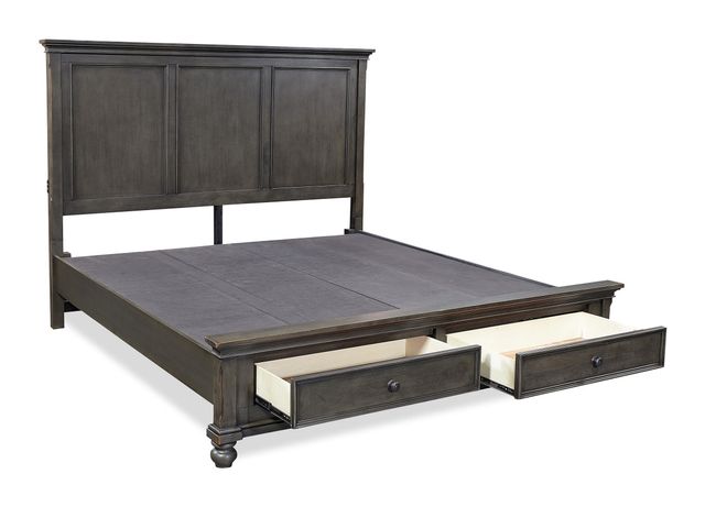 aspenhome® Oxford Peppercorn California King Panel Storage Bed-1