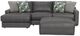 Jackson Furniture Minori 3-Piece Steel Left-Arm Facing Sectional with Ottoman-3