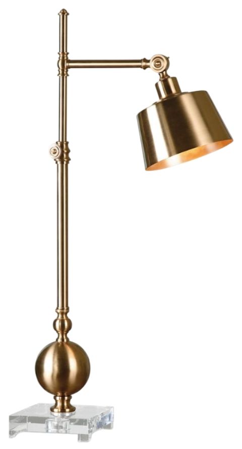 Uttermost® Laton Brushed Brass Desk Lamp-0