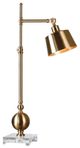 Uttermost® Laton Brushed Brass Desk Lamp-0