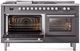 Ilve® Professional Plus II 60" Graphite Matte Pro Style Dual Fuel Range-2