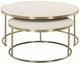 Uttermost® Aragon 2-Piece White Nesting Coffee Table Set with Brass Base-3