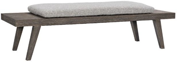 Bernhardt Madura Gray/Smoked Truffle Outdoor Bench-0