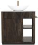 International Furniture Direct Black Balam Stained Dark Bathroom Vanity Base-5