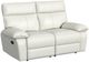 Elements International Wildcat Aviarah White Manual Reclining Loveseat-0
