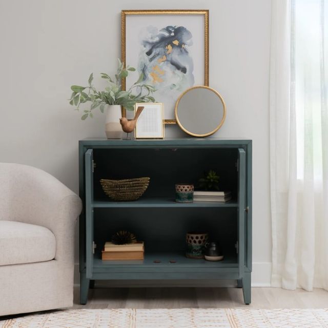 Powell® Dian Diamond Blue 2-Door Cabinet-2