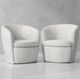 Parker House® Barolo 2-Piece Snow Swivel Club Chair Set-1