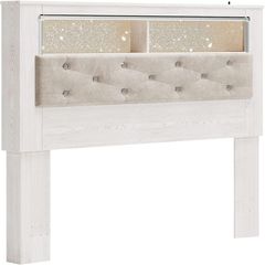 Signature Design by Ashley® Altyra White Queen Upholstered Panel Bookcase Headboard