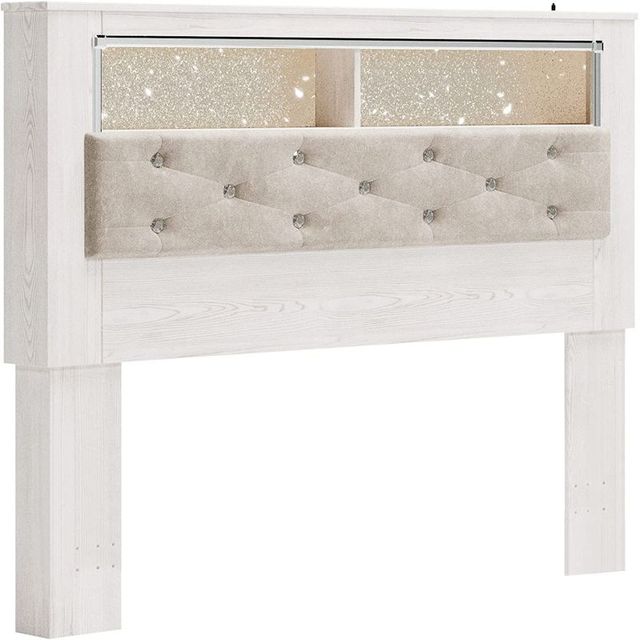 Signature Design by Ashley® Altyra White Queen Upholstered Panel Bookcase Headboard