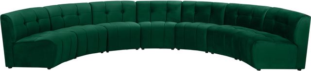 Meridian Furniture Limitless 7-Piece Green Velvet Modular Sectional-0