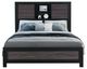 Global Furniture USA Lisbon Black/Gray Full Bookcase Bed-1