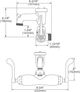 Elkay Chrome Service/Utility Single Hole Wall Mount Faucet with 6" Wristblade Handle-1