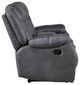 New Classic® Home Furnishings Morello Gray Dual Manual Reclining Loveseat-4