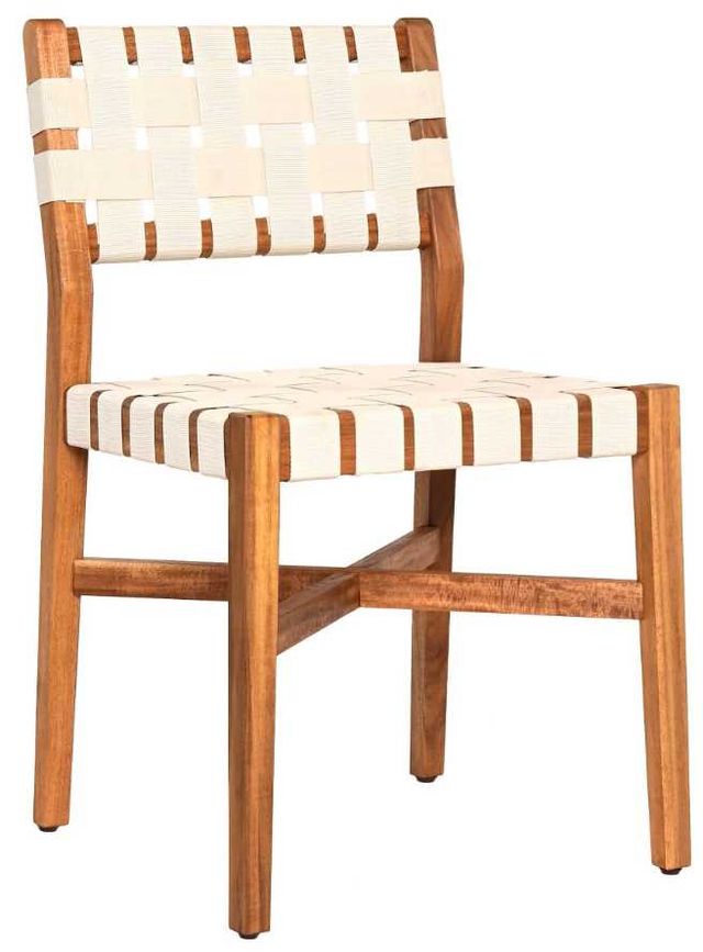 Zuo® Modern Tripicana Beige/Natural Wood Outdoor Dining Chair-0