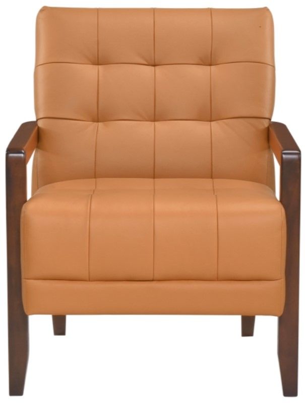 Homelegance® Crafton Orange/Walnut Accent Chair-2