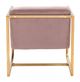Zuo® Alt Pink and Gold Arm Chair-3