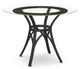 Amisco Customizable Kai 42" Clear Glass Top Round Table-0