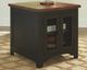 Signature Design by Ashley® Valebeck Light Brown End Table with Rustic Black Base-2