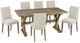 Jofran Inc. Carlyle Crossing 7-Piece Brown Trestle Dining Table Set-0