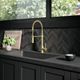 ZLINE Autograph Edition Champagne Bronze Sierra Pull Down Spring Single Handle Kitchen Faucet-3