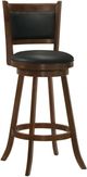 Coaster® Broxton 2-Piece Chestnut/Black Upholstered Swivel Bar Stools-1