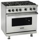 Viking® 5 Series 36" Blush Pro Style Natural Gas Range-2
