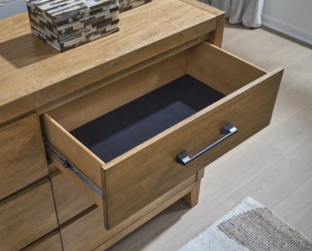 Signature Design by Ashley® Sherbana Light Brown Dresser and Mirror-2
