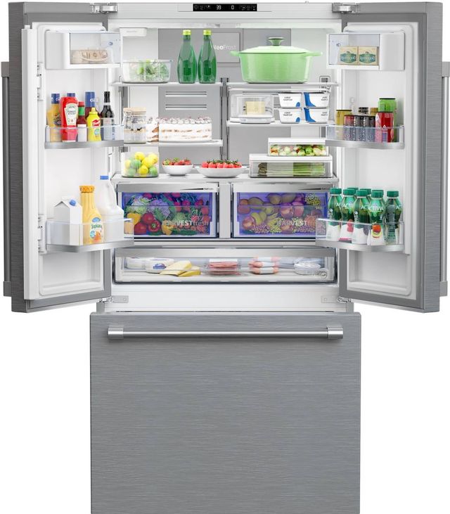 Beko 36 in. 20.5 Cu. Ft. Fingerprint-Free Stainless Steel Counter Depth French Door Refrigerator-3