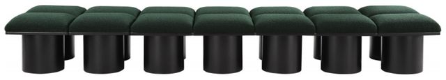 Meridian Furniture Pavilion 14-Piece Green/Black 109" Modular Bench Set-1