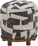 TOV Furniture Bisou Beige/Black Jacquard Ottoman-0