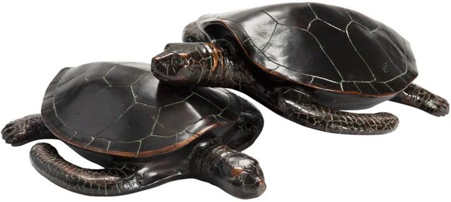 Crestview Collection Sheldon 2-Piece Brown Statue Set-0