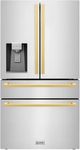 ZLINE Autograph Edition 36" 21.6 Cu. Ft. Stainless Steel Counter Depth Freestanding French Door Refrigerator-0