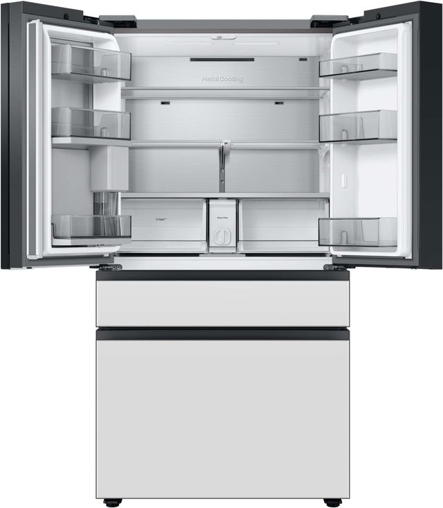 Samsung Bespoke 36" 28.8 Cu. Ft. Morning Blue/White Glass French Door Refrigerator-3