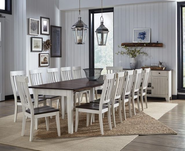 A-America® Toluca Cocoa Bean Vers-A-Table with Chalk White Base-3