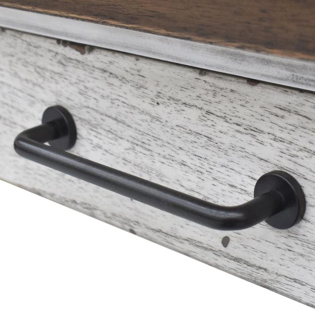 Steve Silver Co. Bear Creek Honey Smoke Sofa Table with White Base-3