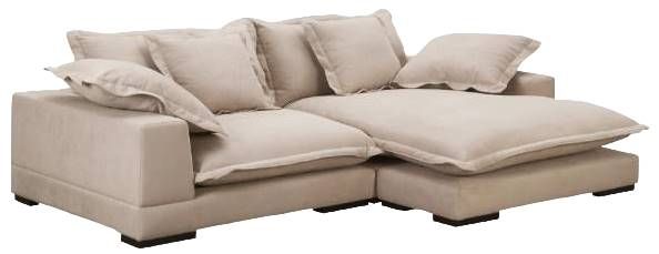 Moe's Home Collection Daydream 2-Piece Beige L-Shaped Sectional Sofa and Chaise-0