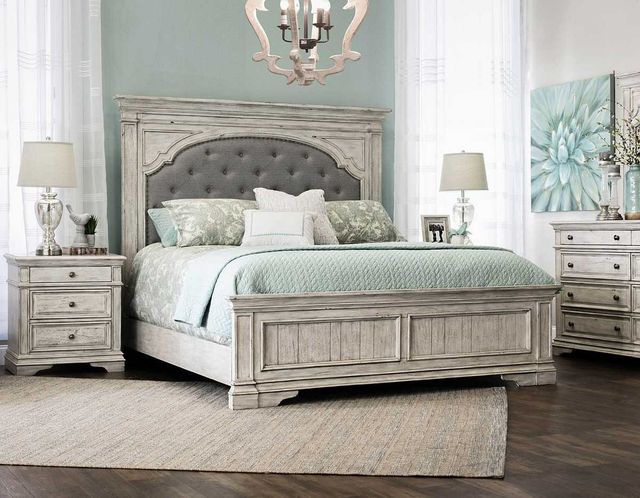 Steve Silver Co. Highland Park Cathedral White King Panel Bed-2