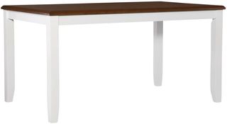 Powell® Jane Honey Brown Dining Table with Vanilla White Base