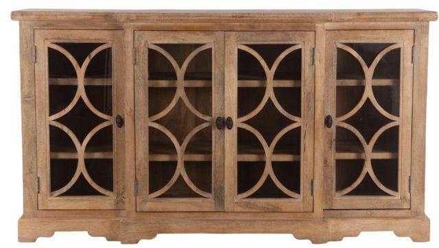 Home Trends & Design San Rafael Antique Oak Cabinet-1