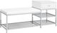 Coaster® Siega Chrome/White High Gloss Shoe Storage Entryway Bench with Cabinet-0