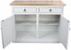 American Heartland Manufacturing Rustic Bright White Shutter Door Kitchen Island-2