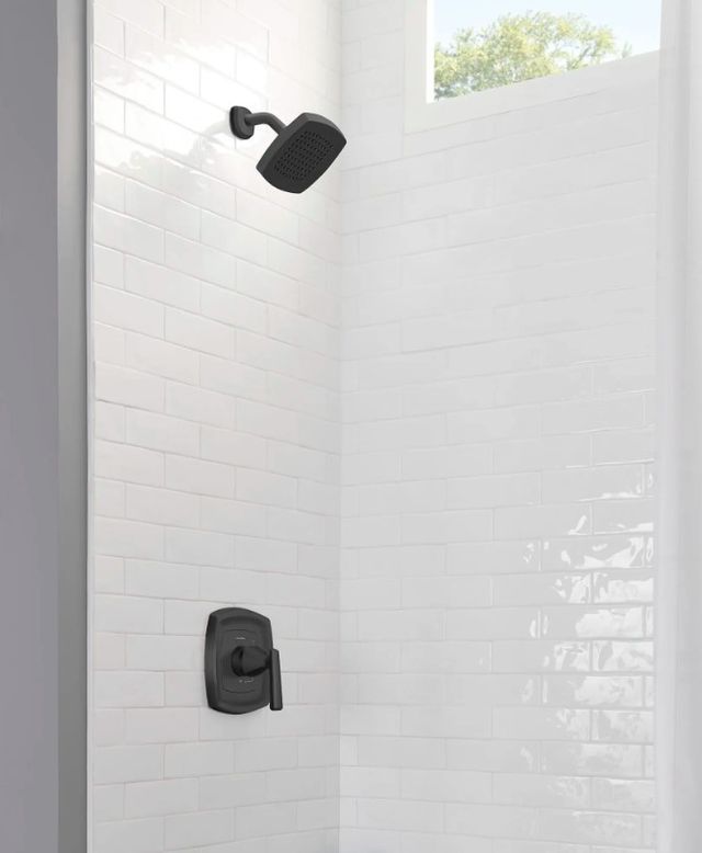American Standard Edgemere® Matte Black Tub and Shower Trim Kit with Lever Handle-3