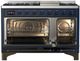 Ilve® Majestic III 48" Midnight Blue Pro Style Dual Fuel Liquid Propane Range with Triple Glass Door and Burnished Trim-4