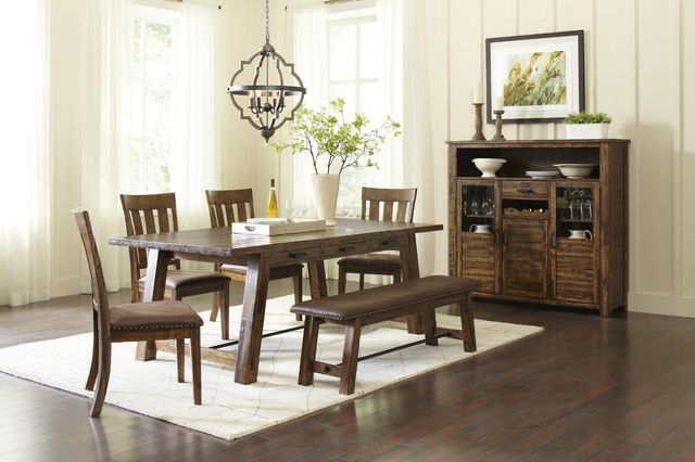Jofran Inc. Cannon Valley 6-Piece Brown Counter Dining Set-1
