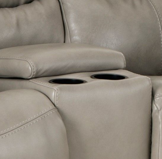 HomeStretch Galaxy Gray Power Reclining Loveseat-2
