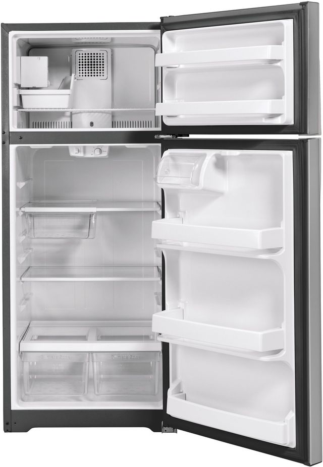 GE® 28 in. 17.5 Cu. Ft. Stainless Steel Top Freezer Refrigerator-2